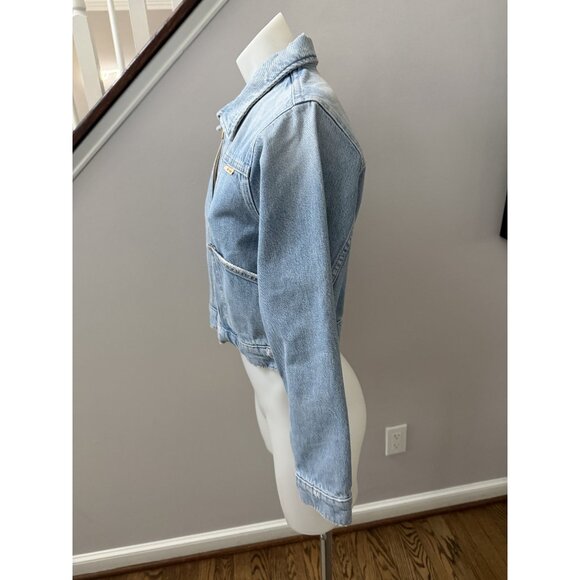 NWT MOTHER The Duo Short Denim Jacket XS - Picture 10 of 12